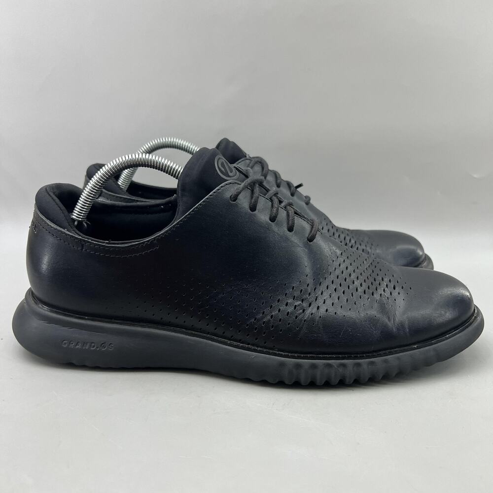 Cole Haan Zerogrand 2.0 Laser Oxford Men Size 11 Black Perforated Comfort Shoes